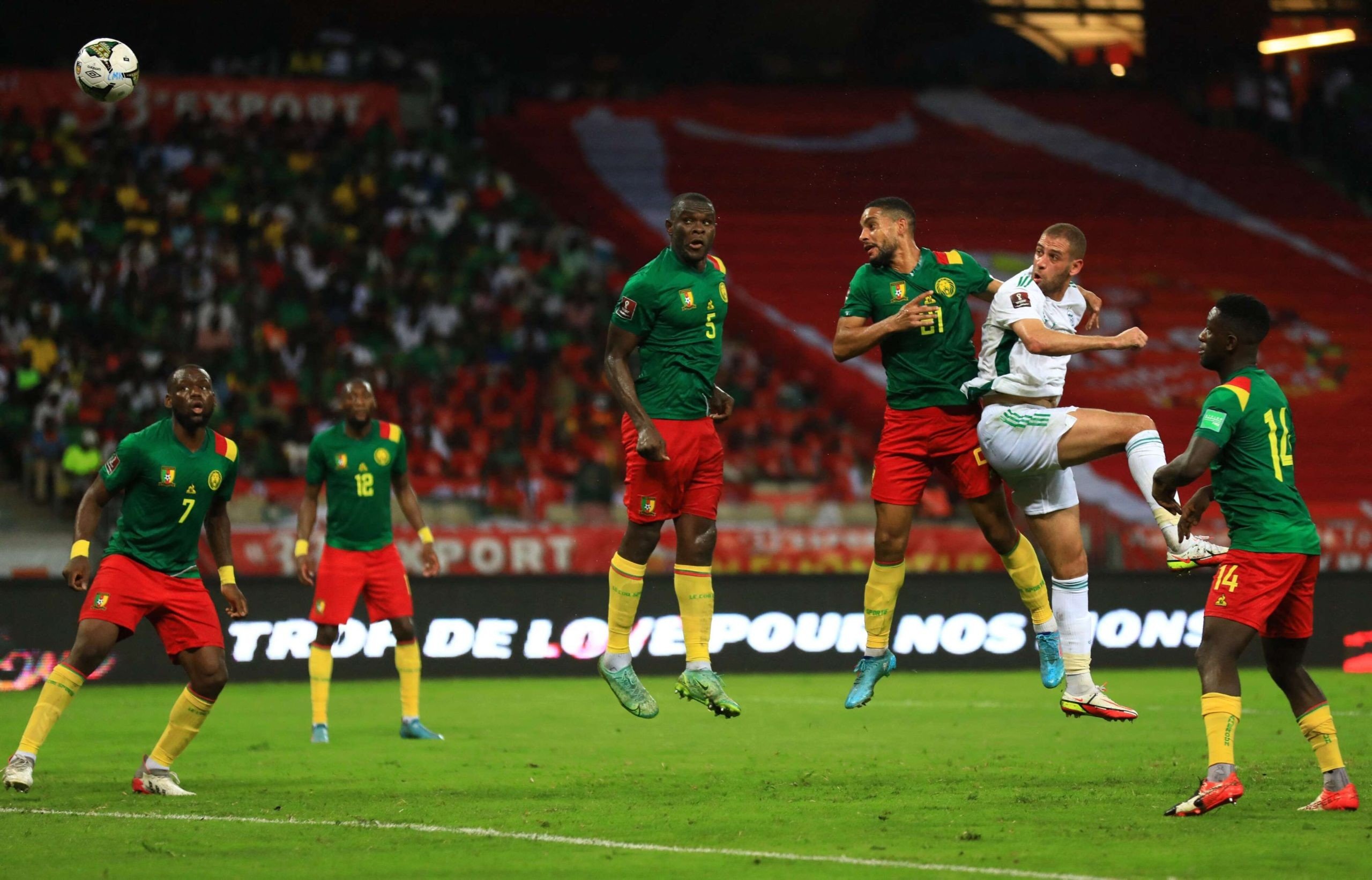 سبب اعادة مباراة الجزائر والكاميرون