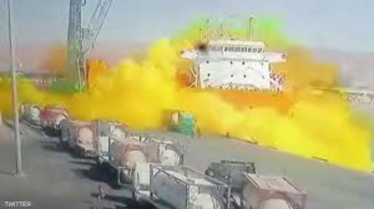 فيديو لحظة انفجار خزان الغاز في العقبة